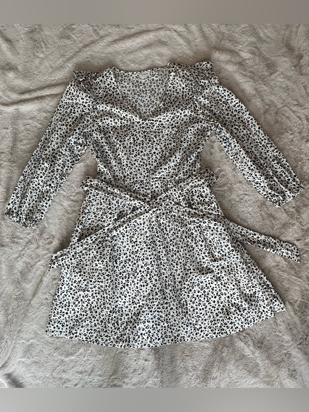 J Crew Animal Print Cotton Dress, Size M
